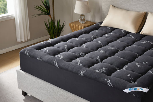Bedlore® 3D Fill Bamboo Mattress Topper, Cooling & Deep Sleep